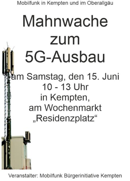 Einladung 5G-Mahnwache